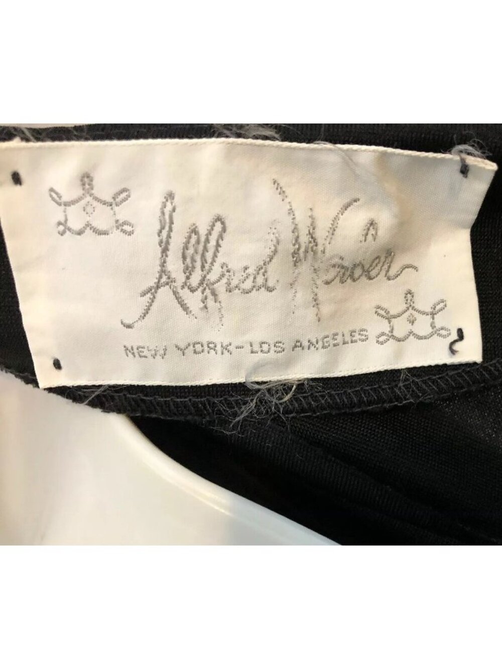 Vtg 70s Cocktail Dress Alfred Werber New York Los Angeles MAXI Bead Strand Black - Picture 3 of 8